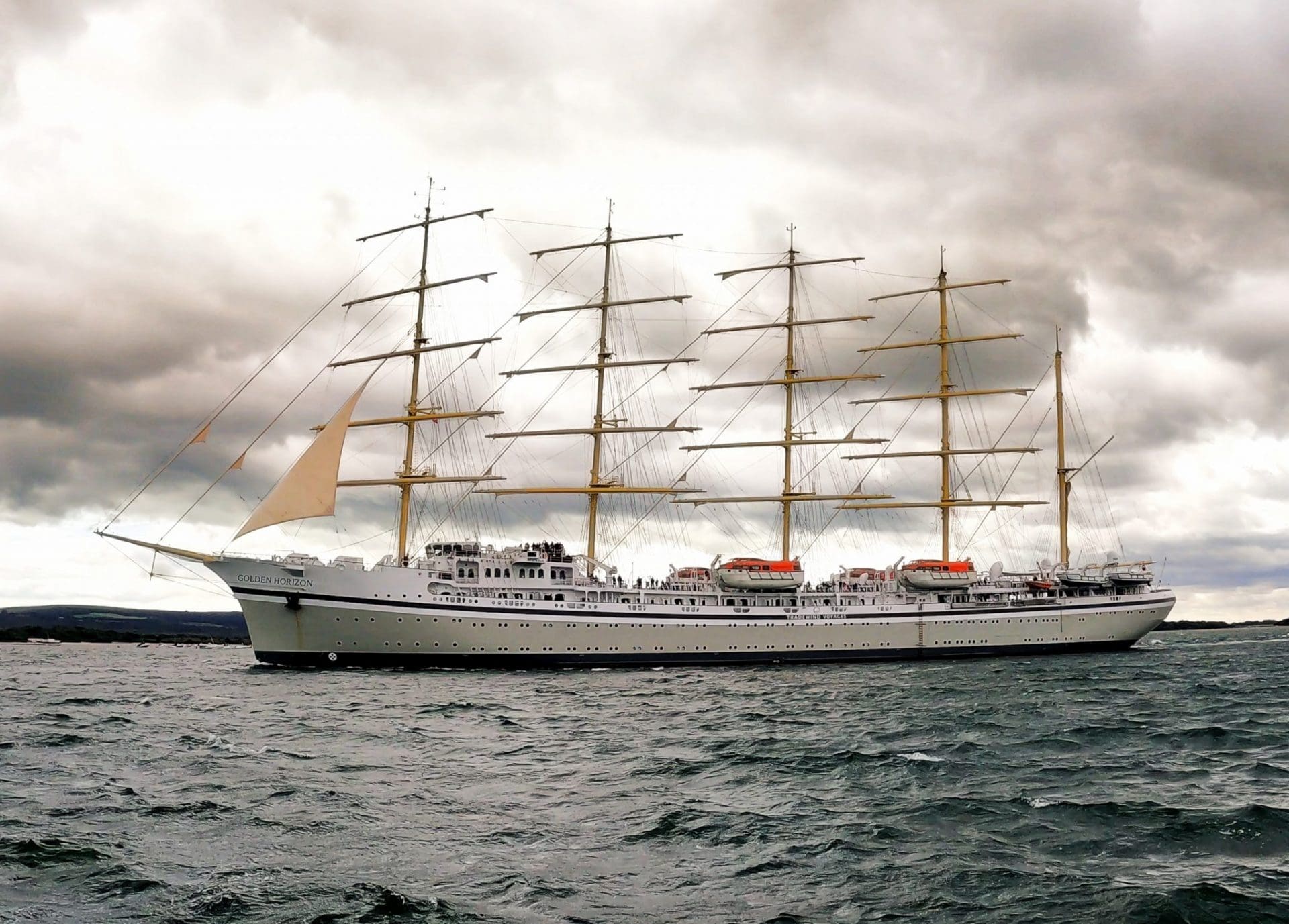 Golden Horizon World's largest sailing cruise ship visits Poole